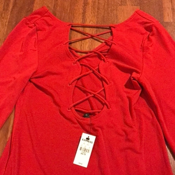 Red Express caged Blouse - Picture 8 of 10
